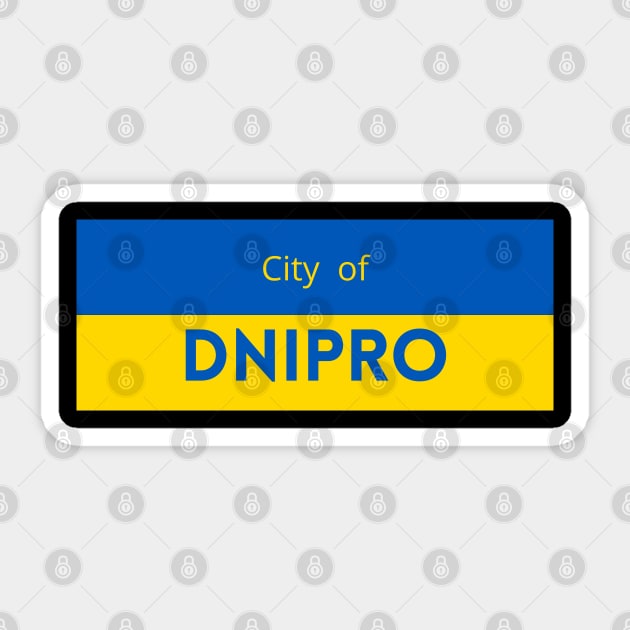 City of Dnipro in Ukraine Flag Sticker by aybe7elf